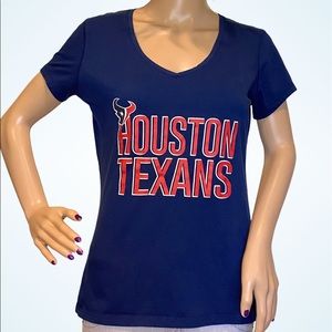 NFL Apparel Houston Texans V-Neck Sleep Tee Shirt T-Shirt Top Size Medium VGC